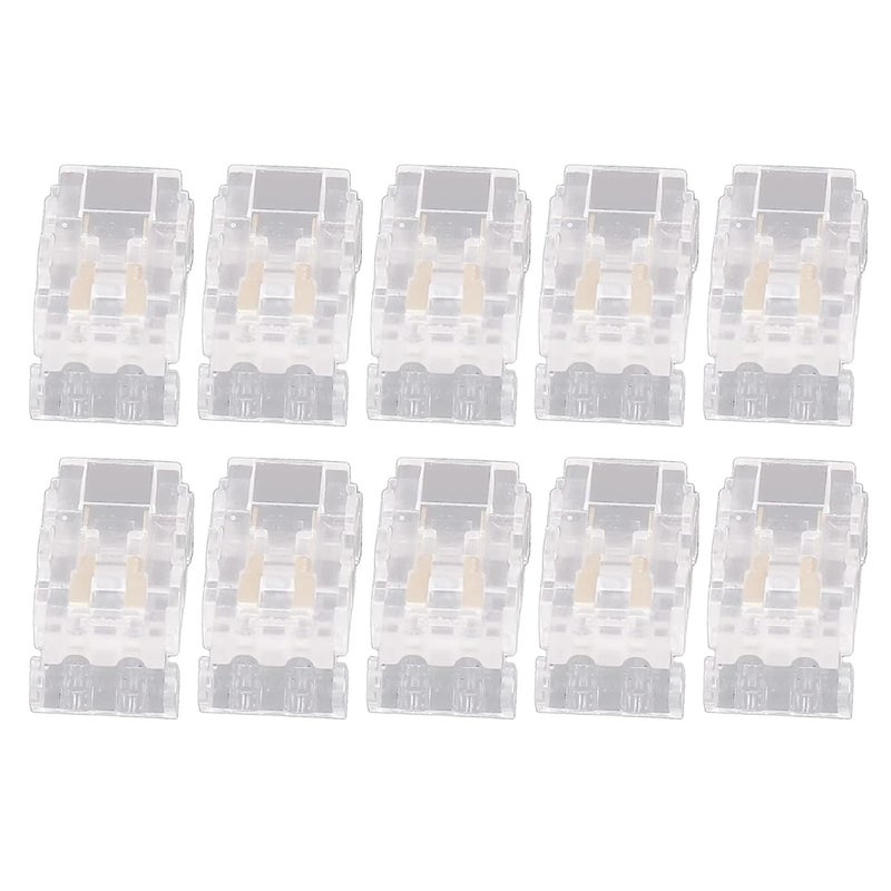 2Pin 8mm Transparent LED Strip Connector Quick Connect For Home Office Lighting - Image 4